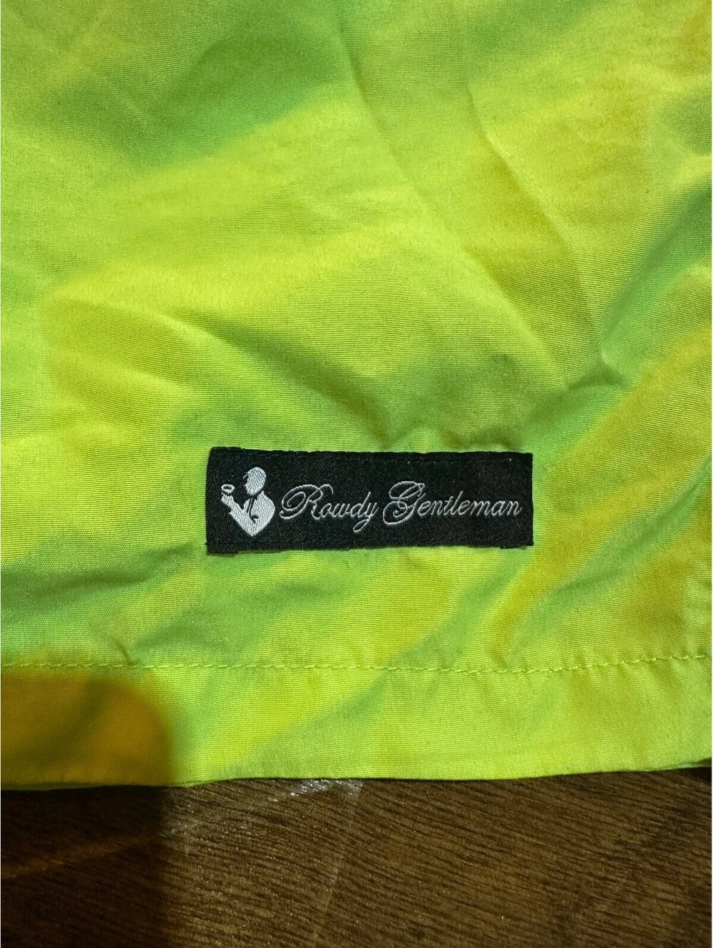 Rowdy Gentleman Men’s M Neon Lime Swim Trunks Lined